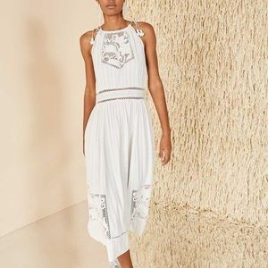 Ulla Johnson White Tie Strap Hania Dress